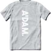 A'Dam Amsterdam T-Shirt | Souvenirs Holland Kleding | Dames / Heren / Unisex Koningsdag shirt | Grappig Nederland Fiets Land Cadeau | - Licht Grijs - Gemaleerd - L