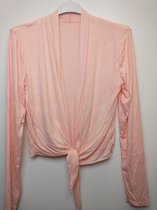 Bolero dames vest Jessica roze lange mouwen one size S/M