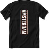 Amsterdam T-Shirt | Souvenirs Holland Kleding | Dames / Heren / Unisex Koningsdag shirt | Grappig Nederland Fiets Land Cadeau | - Zwart - 3XL