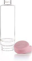 Luxe cadeau vrouwen - edelsteen waterfles rozenkwarts -vitajewel - spiritueel - roze drinkfles - Inu