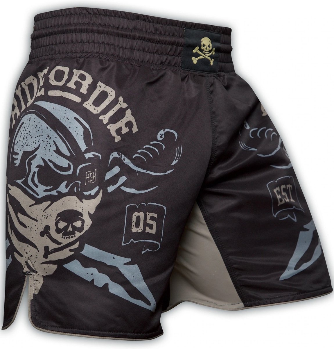 Pride or Die Pirate Fight Shorts Zwart XXXL - Jeans Maat 40