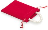 100 stuks Rode Fluweel Look zakjes 8x10cm
