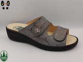 Franken schühe dames slipper, F107 Grijs, H-Breedte, Maat 37