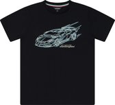 Automobili Lamborghini car t-shirt zwart maat 170/176