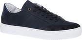 Suitable - Nubuck Skave Sneaker Donkerblauw - Schoenmaat 43cm - Suede,Leer Heren Veterschoenen