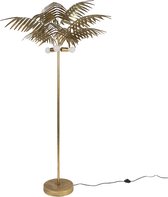 Clayre & Eef Vloerlamp Palm Ø 100*193 cm Goudkleurig Ijzer Staande Lamp Staanlamp