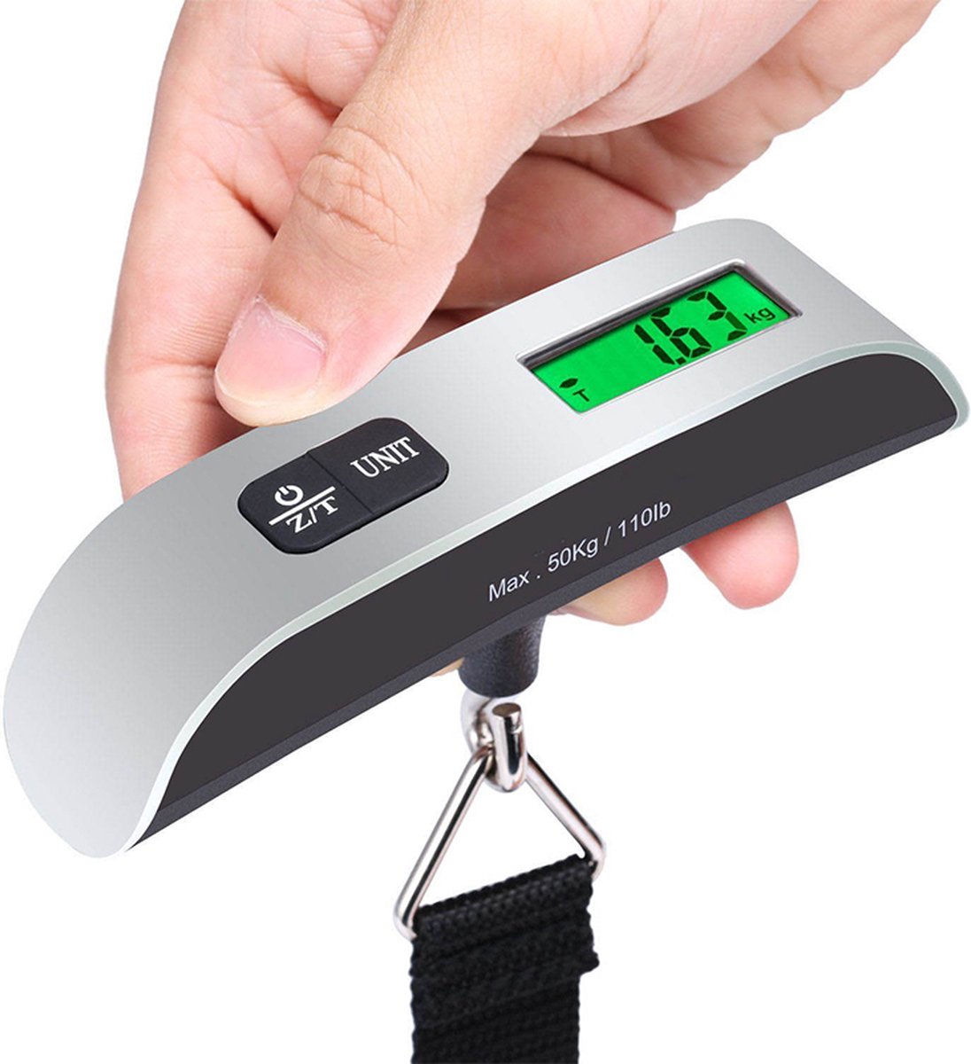 Kofferweger - Bagageweger - tot 50 KG - LCD Scherm - Tassen & Koffer weegschaal - inclusief batterij