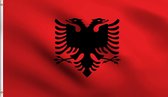 Senvi Printwear - Flag Albania - Grote Albanië vlag - Gemaakt Van 100% Polyester - UV & Weerbestendig - Met Versterkte Mastrand - Messing Ogen - 90x150 CM - Fair Working Conditions