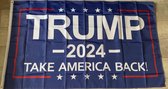 USArticlesEU - Donald Trump Vlag - Trump Vlag - Trump 2024 -  Trump 2020 - Verkiezingen vlag - Amerika vlag - US vlag- USA Vlag - Trump vlag Blauw - Americana - 150 x 90 cm