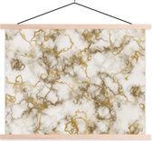 Porte-affiche avec affiche - Affiche scolaire - Marbre - Or - Ligne - 120x90 cm - Lattes vierges