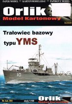 bouwplaat/modelbouw in karton Marineschepen Mijnenveger YMS klasse, schaal 1:100