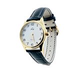 Mats Watch Collectie voor Dames - AURA Black- Leather belt - Horloge voor haar - goudkleurig - lederen band - Belgische Merk - 25 jaar garantie - Sieraden - Deluxe - Belgische kwaliteit - Limited Edition