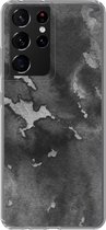Coque Samsung Galaxy S21 Ultra - Imprimé béton - Peinture - Zwart - Coque en Siliconen téléphone -