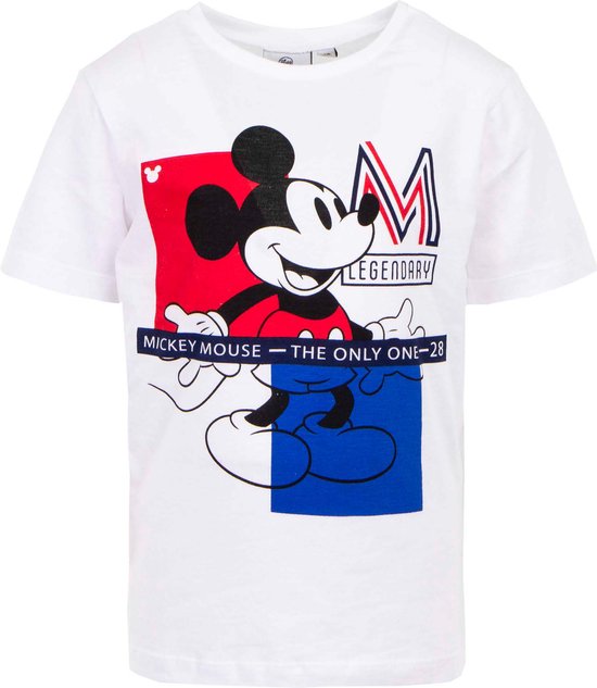 Mickey Mouse wit t-shirt "The Only One" | maat 98 | bol.com