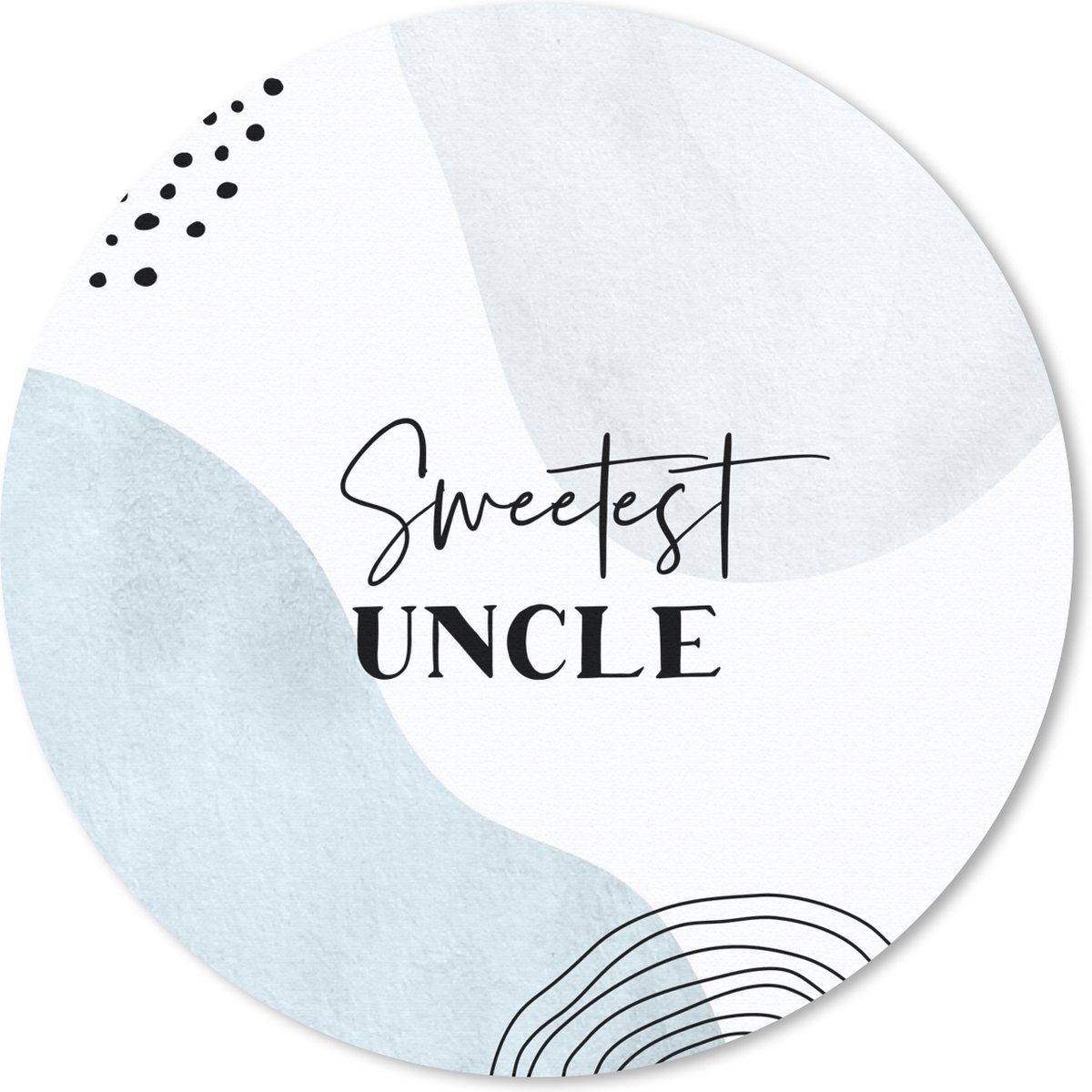 Muismat rond 20x20 cm - Mousepad Quote - Oom - Love - Uncle - Ronde muismatten