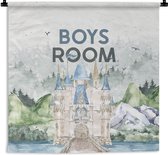 Wandkleed - Wanddoek - Quotes - Spreuken - Jongen - Boy's Room - Kids - Baby - Jongetje - 90x90 cm - Wandtapijt
