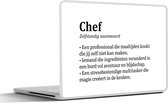 Laptop sticker - 12.3 inch - Definitie - Kok - Chef - Koken - Woordenboek - Keuken - Betekenis - Spreuken - Tekst - 30x22cm - Laptopstickers - Laptop skin - Cover