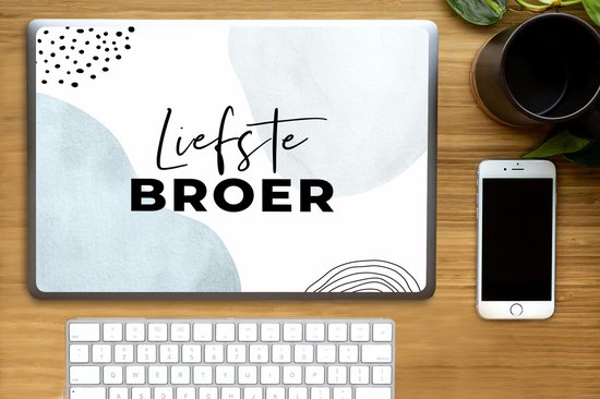 Autocollant pour ordinateur portable - 15,6 pouces - 'Cher frère' - Proverbes - Citations - Famille - 36x27,5 cm - Autocollants pour ordinateur portable - Peau pour ordinateur portable - Couverture