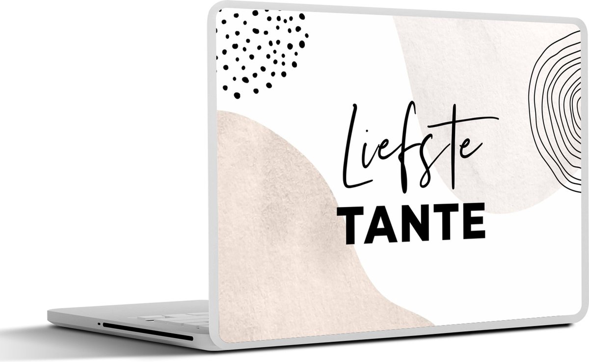 Laptop sticker - 11.6 inch - Quotes - Spreuken - 'Liefste tante' - Pastel - 30x21cm - Laptopstickers - Laptop skin - Cover