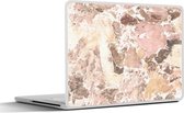 Laptop sticker - 17.3 inch - Kristal - Graniet - Geel - 40x30cm - Laptopstickers - Laptop skin - Cover