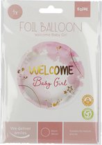 Folat - Folieballon Welkom Meisje Roze - 45 cm
