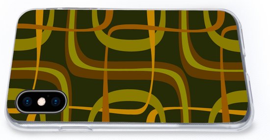 Telefoonhoesje Geschikt voor iPhone X hoesje - Jaren 70 - Retro - Groen - Siliconen Telefoonhoesje Telefoonhoesje