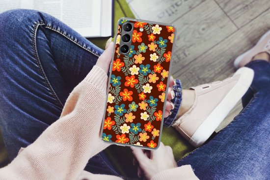 Coque Samsung Galaxy S21 - Rétro - Motifs - Fleurs - Années 1970 - Coque de téléphone en Siliconen -