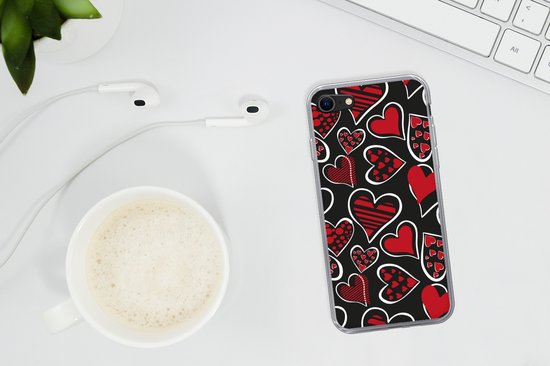 Coque iPhone SE 2020 - Filles - Cœur - Amour - Motifs - Coque en Siliconen pour téléphone -