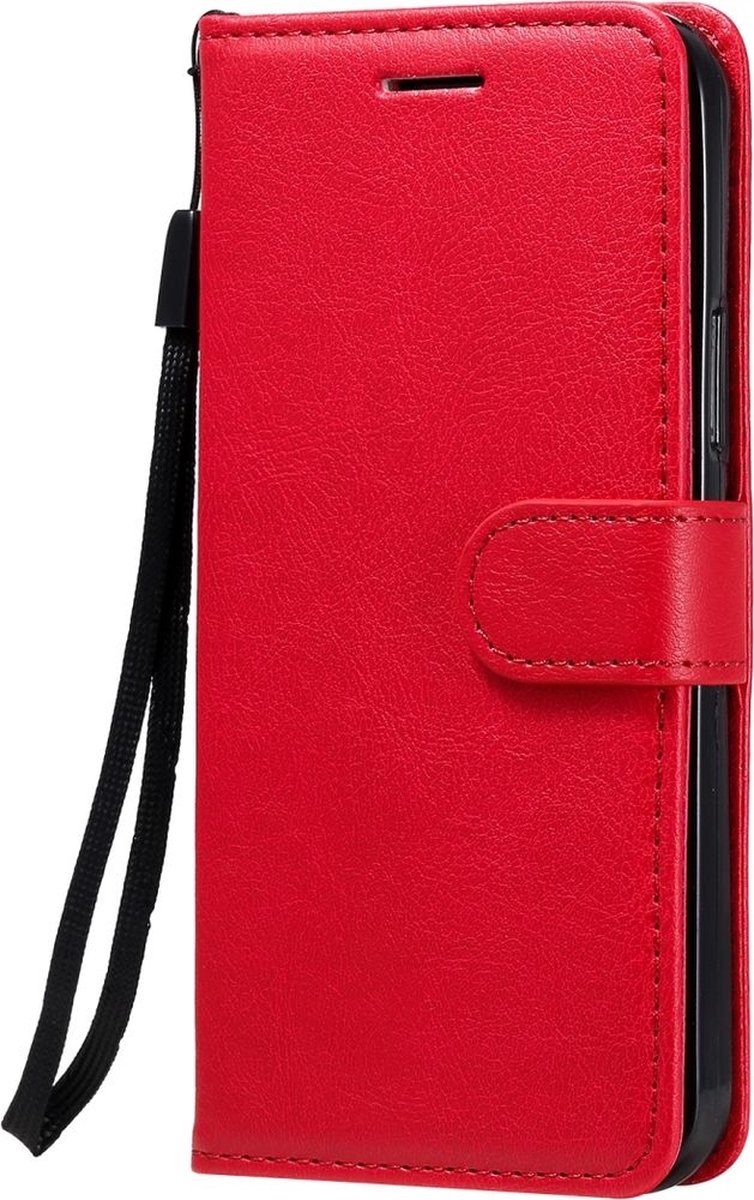 Mobigear Telefoonhoesje geschikt voor Apple iPhone 12 Pro Hoesje | Mobigear Premium Bookcase Portemonnee | Pasjeshouder voor 2 Pasjes | Telefoonhoesje voor Pinpas / OV Kaart / Rijbewijs - Rood