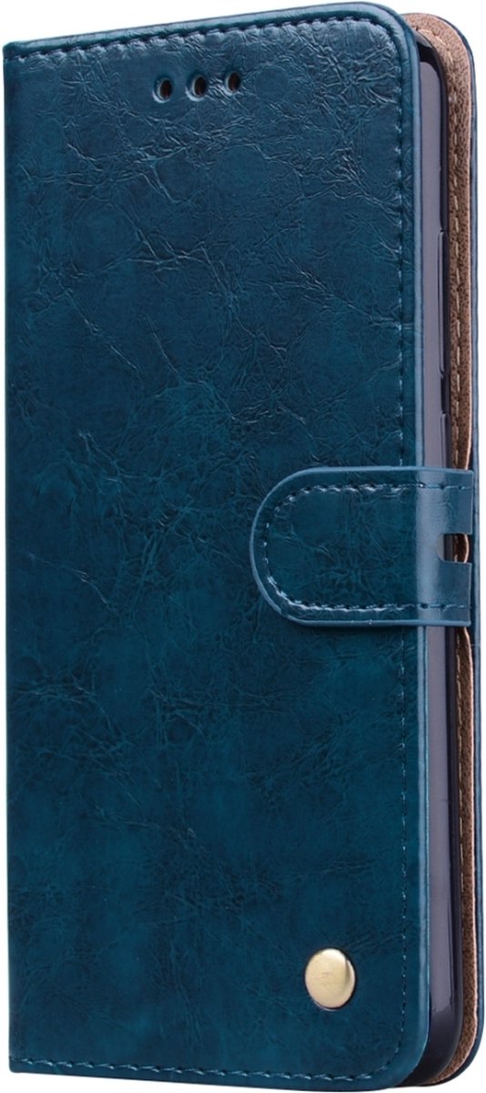 Mobigear Telefoonhoesje geschikt voor Xiaomi Redmi Note 7 Hoesje | Mobigear Wallet Bookcase Portemonnee | Pasjeshouder voor 2 Pasjes | Telefoonhoesje voor Pinpas / OV Kaart / Rijbewijs - Blauw
