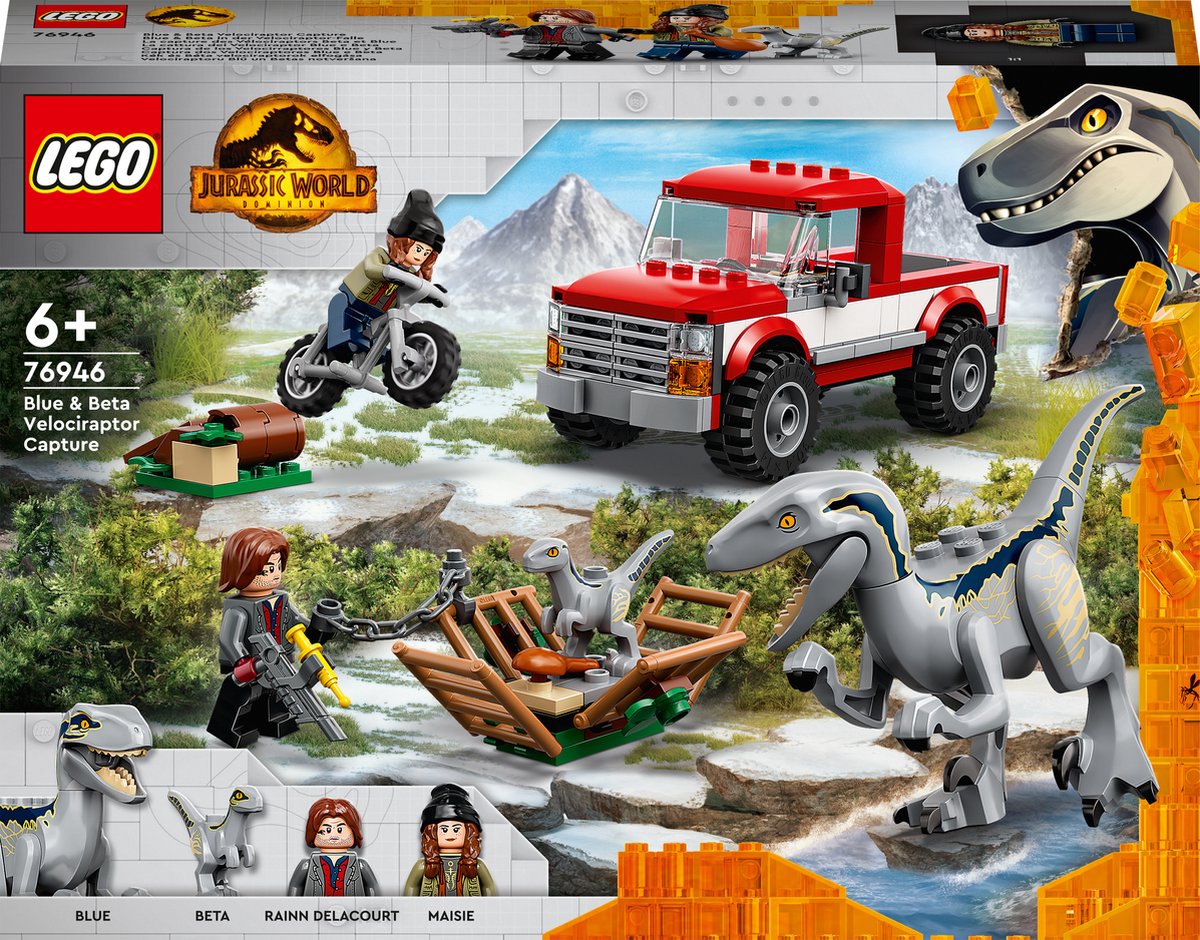 LEGO JURASSIC WORLD 76946 BLUE & BETA VELOCIRAPTOR VANGST