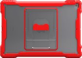 MAXCases Shield Extreme-X - Tablethoes geschikt voor Apple iPad 10.2 (2019/2020/2021) Hardcase Backcover + Standaard - Transparant / Rood