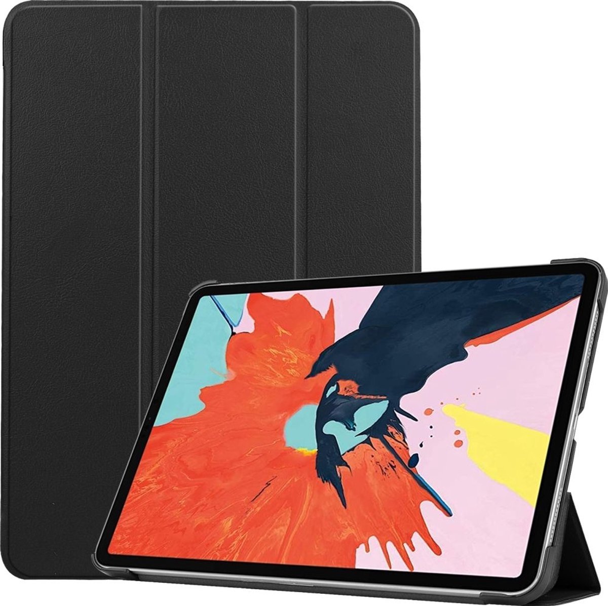 Mobigear Tablethoes geschikt voor Apple iPad Air 4 (2020) Hoes | Mobigear Tri-Fold Bookcase - Zwart