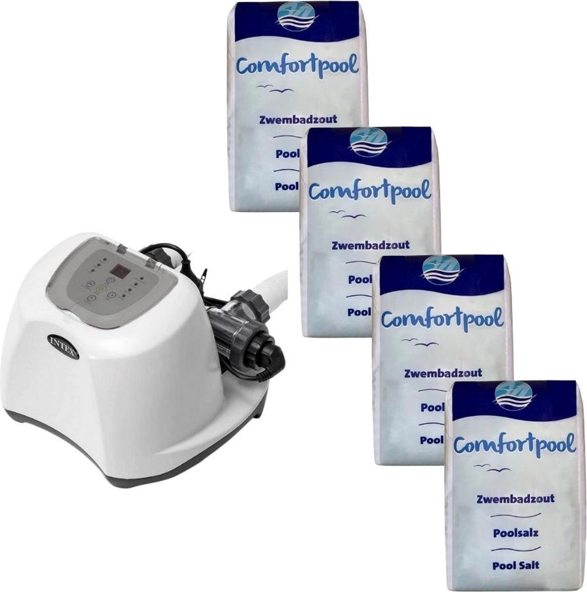 Intex - Zoutwatersysteem 26668GS & Zwembadzout 80 kg