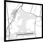 Fotolijst incl. Poster - Kaart - Alkmaardermeer - Meer - Plattegrond - Stadskaart - 40x40 cm - Posterlijst