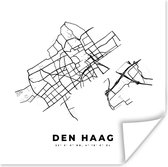 Poster Nederland – Den Haag – Stadskaart – Kaart – Zwart Wit – Plattegrond - 100x100 cm XXL