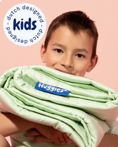Huggiezz® Verzwaringsdeken Kind 3,2KG - Katoen - Mintgroen - 100x150cm - Weighted Blanket - Zware Deken - Verzwaarde Deken - 3 3,5