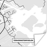 Poster Nederland - Plattegrond - Stadskaart - Kaart - Terhornsterpoelen - 30x30 cm