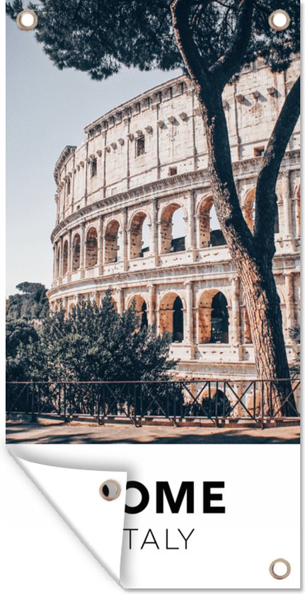Tuinposter Rome - Italië - Colosseum - 30x60 cm - Tuindoek - Buitenposter