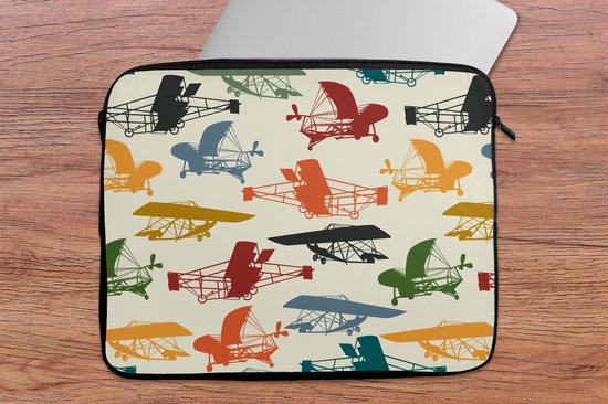 Housse pour ordinateur portable 15 pouces - Motifs - Avion - Rétro - Housse pour ordinateur portable
