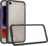 Mobigear Hoesje geschikt voor Apple iPhone 7 Telefoonhoesje Hardcase | Mobigear Crystal Backcover | iPhone 7 Case | Back Cover - Zwart /Transparant | Zwart,transparant