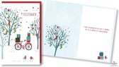 Lannoo Cards • Luxe dubbele Kerstkaarten • 6 stuks • Goud-foliedruk • Preegdruk/reliëf • Fijne Feestdagen • (6 x €2.95)