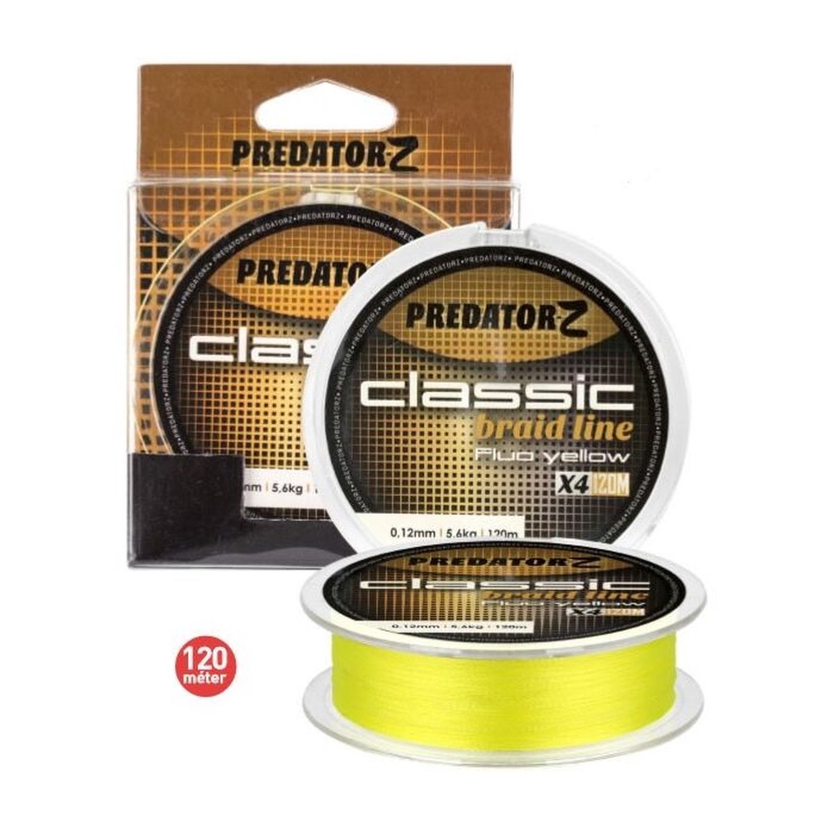 Predator Z PredatorZ Classic Braid Line Fluo Geel 0.12mm