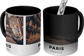 Magische Mok - Foto op Warmte Mokken - Koffiemok - Parijs - Frankrijk - Eiffeltoren - Magic Mok - Beker - 350 ML - Theemok