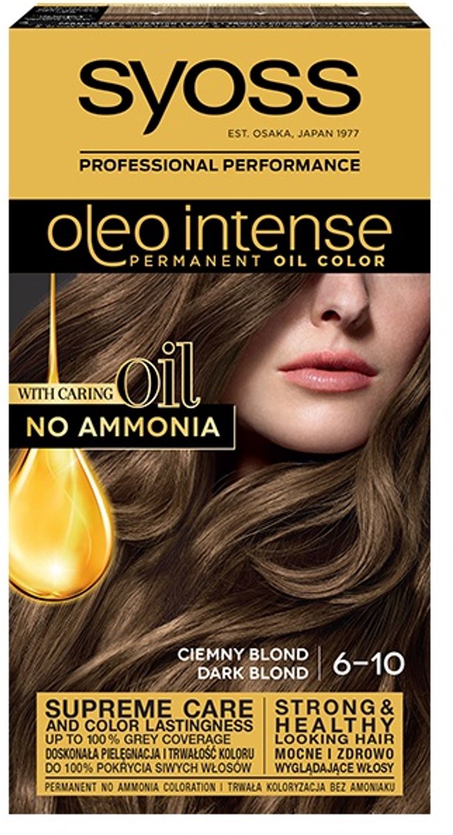 Syoss - Oleo Intense Hair Dye Permanently Coloring From Oils 6-10 Dark Blond