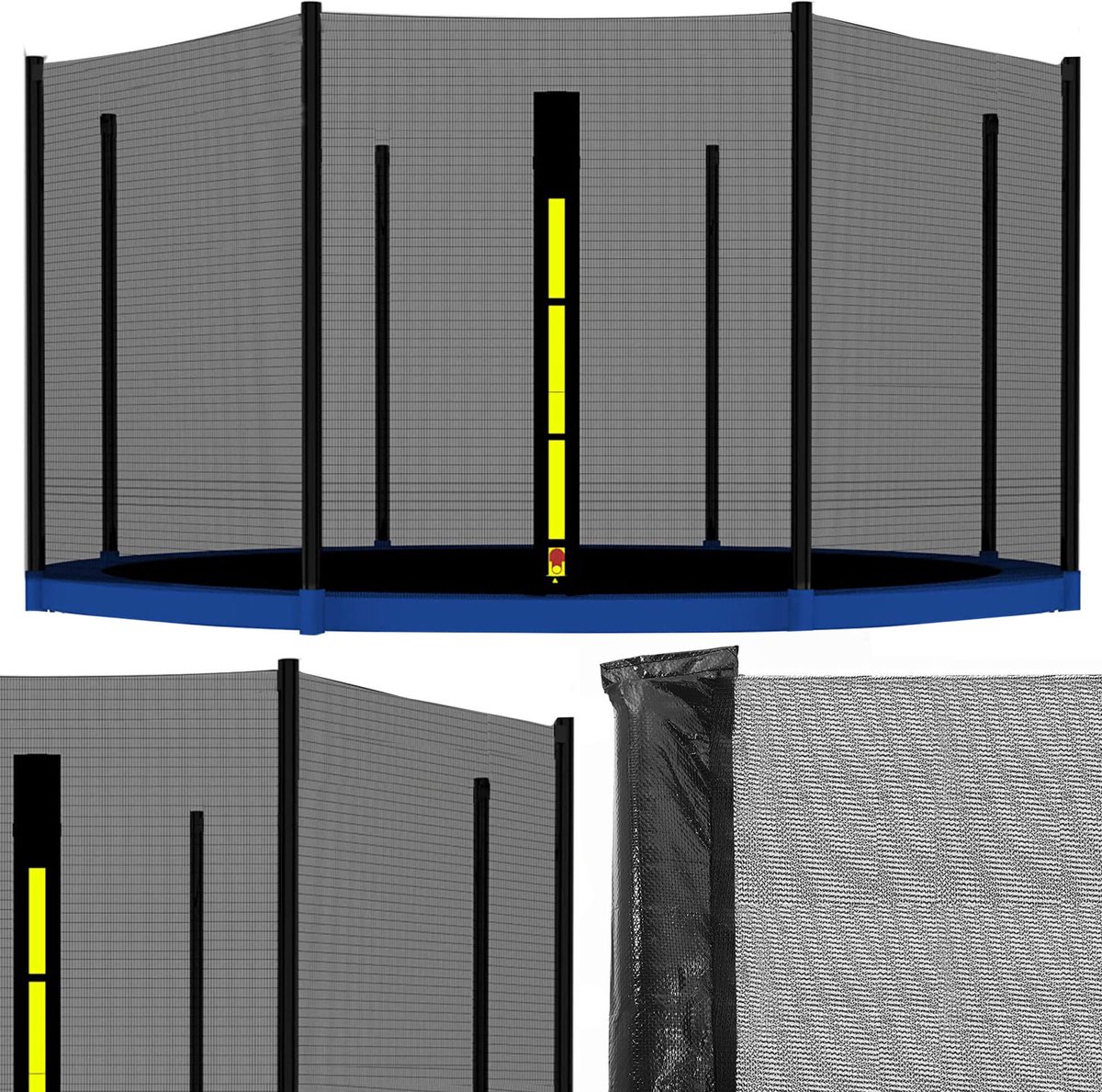 Springos Trampoline Trampoline Net Geschikt voor 8