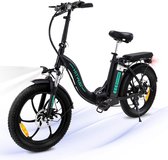 4. Hitway Elektrische Fiets | Opvouwbare E-bike | 20 Inch Fat Tire | 350W Motor | 10Ah | Zwart/Groen