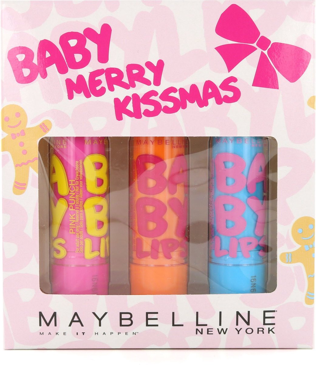 Maybelline Baby Lips Lipbalm - Hydrate / Cherry Me / Pink Punch (Cadeauset)