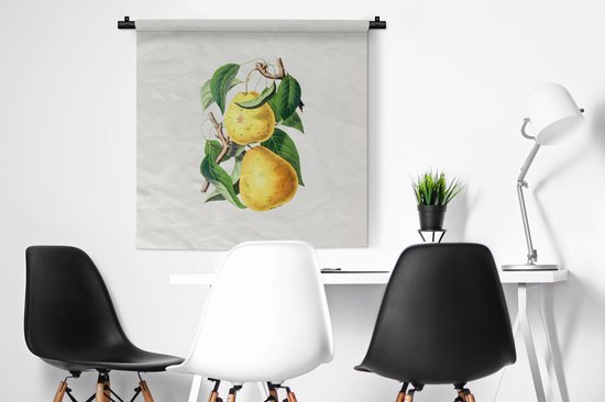 Tapisserie - Tapisserie - Poires - Feuilles - Nourriture - 90x90 cm - Tapisserie