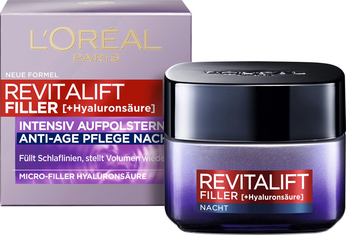 Goedkoopste L'ORÉAL PARIS Nachtcrème Revitalift Filler, 50 ml